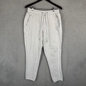 Kith Jogger Sweatpants Mens Small Heather Gray Zip Pockets Fleece